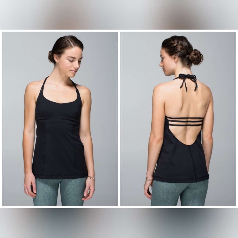 Lululemon Wandering Yogi Halter Top Black